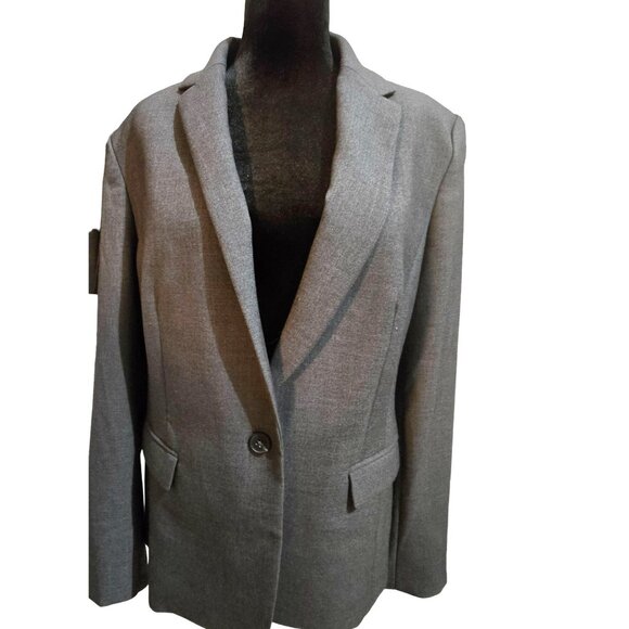 Wool blend Worthington Womens Dark Gray Blazer & Skirt Set Size 14 - Picture 3 of 6